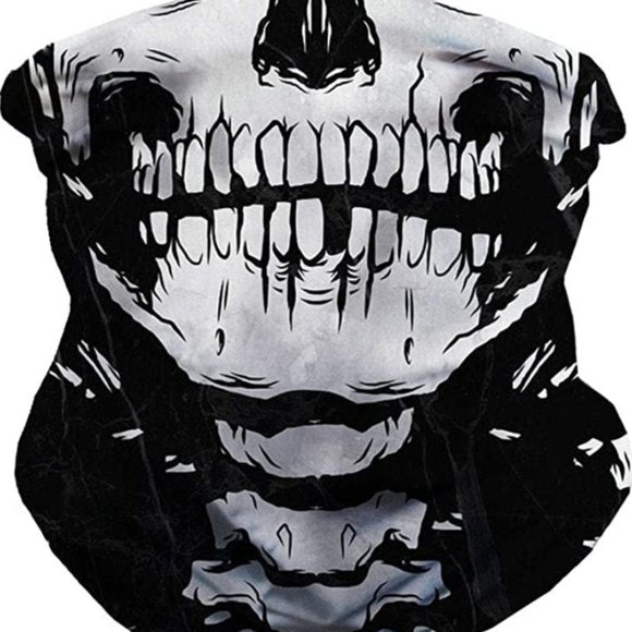 Skull Face Mouth Cover Bandana Outdoor Mask - Picture 1 of 1